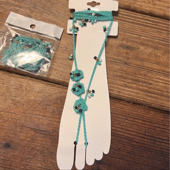 BOHO BAREFOOT SANDALS BEADED ANKLET JEWELRY - Picture 1 of 4